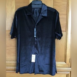 Men’s Black Velvet Shirt - New with Tags